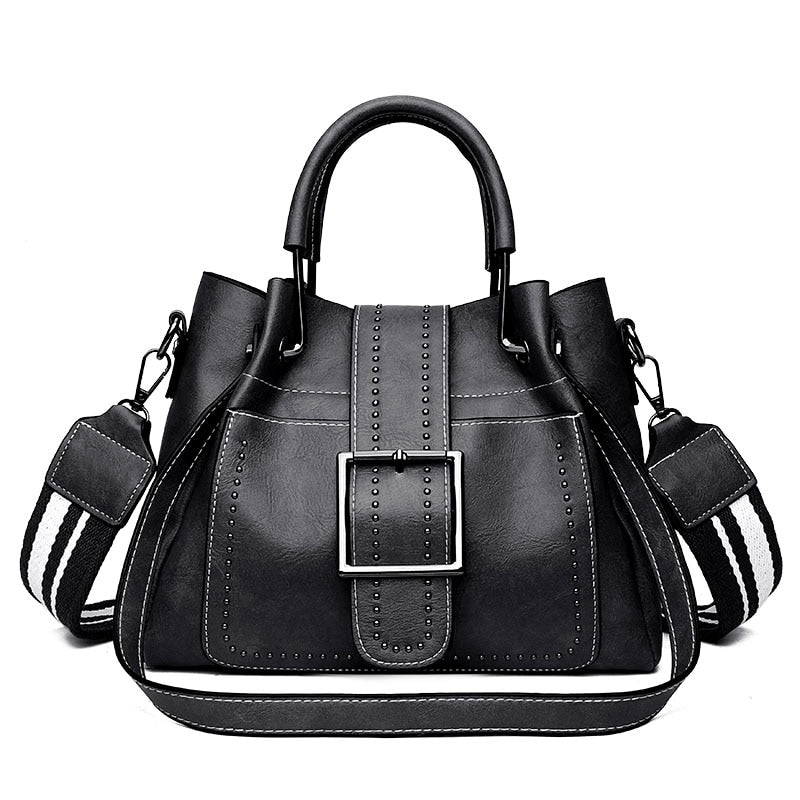 Large Capacity Shoulder Leather Handbag