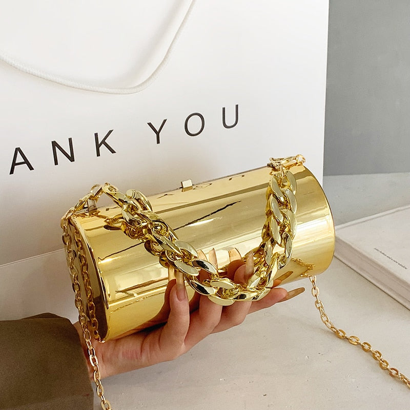 Luxury Gold Silver Women Party Evening Bag