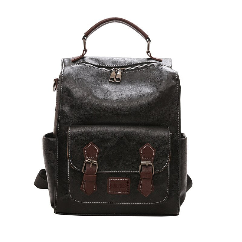 Backpack Vintage Pu Leather Daypack