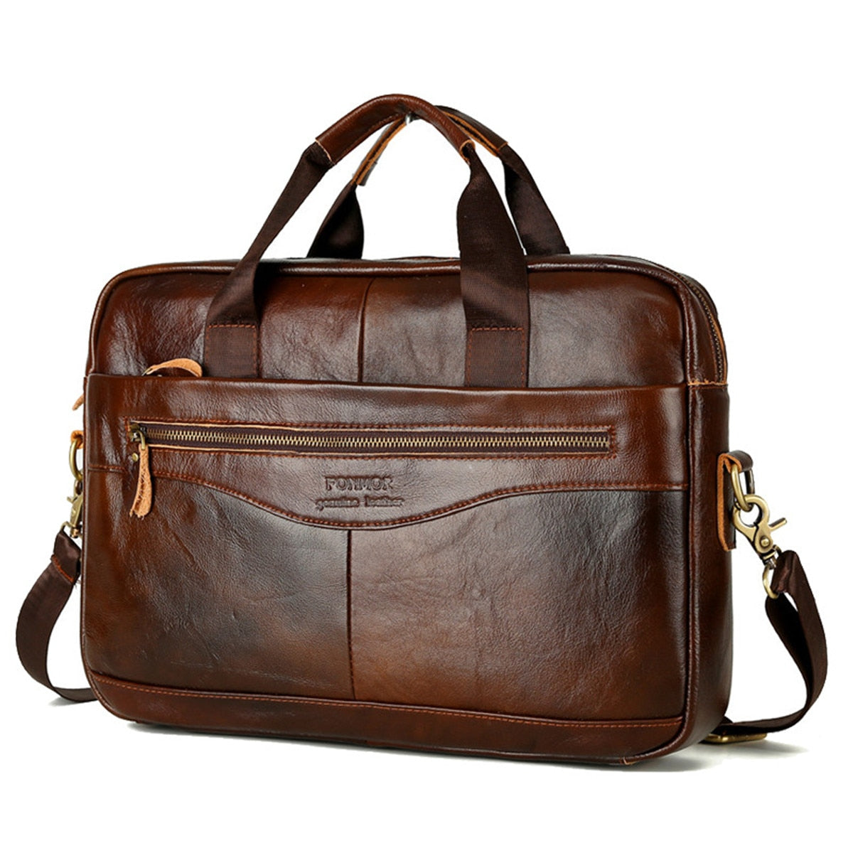 Genuine Leather Business Handbag