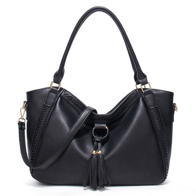 Pu Leather High Capacity Shoulder Bag