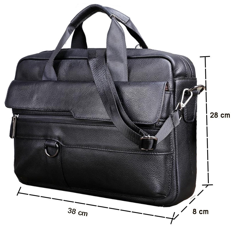 Men's Large Genuine Leather Handbag