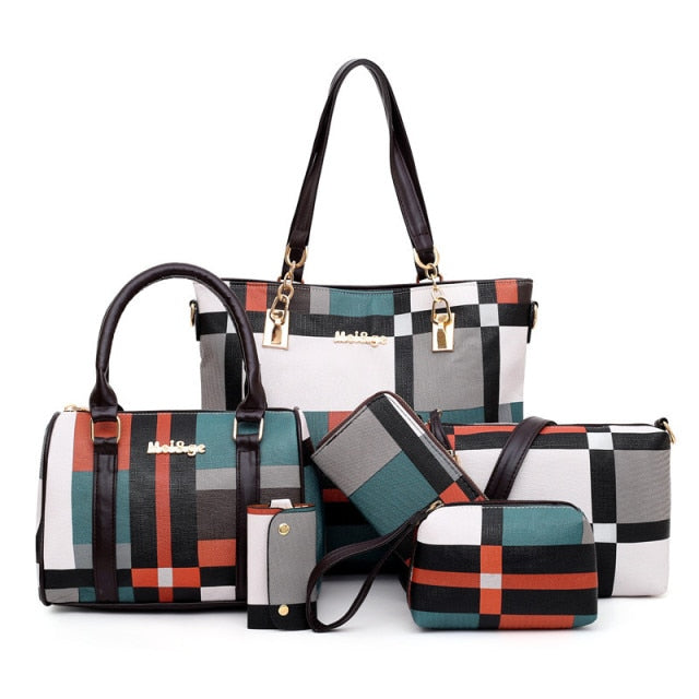 Plaid Colors Shoulder Travel Bag